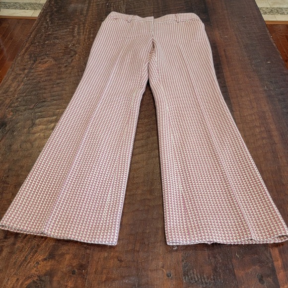 Body by Victoria Houndstooth Wool Blend Flare Leg Career Pants Women's Size 6 - Picture 1 of 9